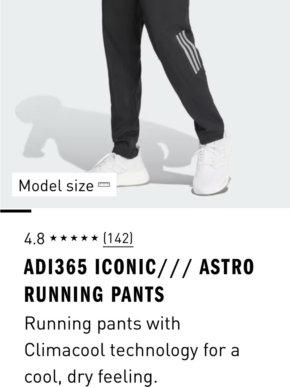 Adidas Men’s Black Joggers with Reflective 3-Stripes